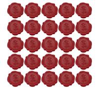 PATIKIL Wax Seal Stickers, 50 Pcs Embossed Self Adhesive Rose Sticker for Envelope Letter Wedding Invitation Card Birthday Party Gift Wrap, Red