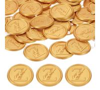PATIKIL Wax Seal Stickers Gold Tone, 50pcs Envelope Sealing Adhesive Backing Letter Wax Seals for Wedding Invitation Gift Wrapping Party, Text Z