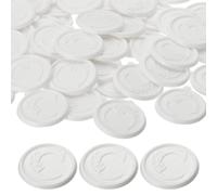 PATIKIL Wax Seal Stickers White Color, 50pcs Envelope Sealing Adhesive Backing Letter Wax Seals for Wedding Invitation Gift Wrapping Party, Text C