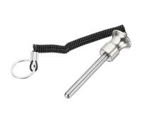 PATIKIL Weight Stack Pin, 3/8" Dia Magnetic Gym Selector Pin 3-1/8" Length Universal Weight Stack Replacement with Pull Rope for Home Commercial Gym Club Silver