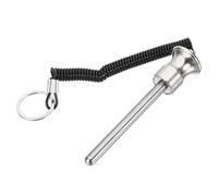 PATIKIL Weight Stack Pin, 3/8" Dia Magnetic Gym Selector Pin 3-15/16" Length Universal Weight Stack Replacement with Pull Rope for Home Commercial Gym Club Silver
