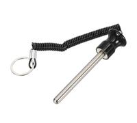 PATIKIL Weight Stack Pin, 3/8" Dia Magnetic Gym Selector Pin 4-1/8" Length Universal Weight Stack Replacement with Pull Rope for Home Commercial Gym Club Black