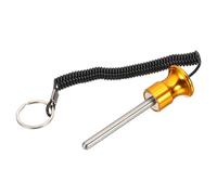 PATIKIL Weight Stack Pin, 5/16" Dia Magnetic Gym Selector Pin 3-1/8" Length Universal Weight Stack Replacement with Pull Rope for Home Commercial Gym Club Gold