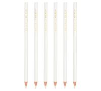 PATIKIL White Colored Pencils Set,6 Pcs Oil Color Pencils Wooden Coloring Drawing Pencil for Artists Art Painting