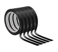 PATIKIL Whiteboard Tape 12mm X 66m, 5 Pack Thin Dry Erase Tape for Graphic Chart Marking DIY Art, Black