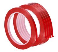 PATIKIL Whiteboard Tape 6mm X 66m, 5 Pack Thin Dry Erase Tape for Graphic Chart Marking DIY Art, Red