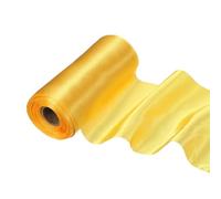 PATIKIL Wide Satin Ribbon 15cm x 20 Meters, Single Face Solid Color Polyester Thick Ribbon for Gift Wrapping Wedding Chair Sash Car Party Decoration Hair Bows Sewing Crafts, Yellow