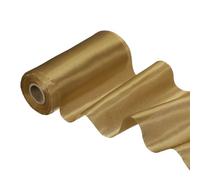 PATIKIL Wide Satin Ribbon 15cm x 20 Meters, Single Face Solid Color Polyester Thick Ribbon for Gift Wrapping Wedding Chair Sash Car Party Decoration Hair Bows Sewing Crafts, Dark Gold