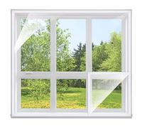 PATIKIL Window Insulation Kit,160x160cm Adjustable Clear Plastic Window Covering Wrap Shrink Film for Attic Vent Shutter Cover, Warm in Winter Cool in Summer, White