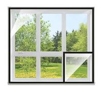PATIKIL Window Insulation Kit,190x200cm Adjustable Clear Plastic Window Covering Wrap Shrink Film for Attic Vent Shutter Cover, Warm in Winter Cool in Summer, Black