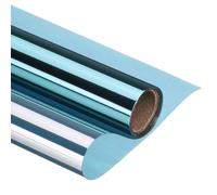 PATIKIL Window Privacy Film One Way 60cm x 2m, Sun Blocking Reflective Window Film Daytime Privacy Static Cling Heat Control Mirror Glass Tint for Home Office Door, Blue Silver