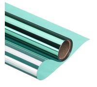 PATIKIL Window Privacy Film One Way 90cm x 2m, Sun Blocking Reflective Window Film Daytime Privacy Static Cling Heat Control Mirror Glass Tint for Home Office Door, Green Silver