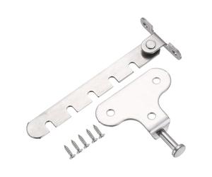 PATIKIL Window Restrictor Latch 35mm x 120mm, Small Hole Limit Stay Adjustable Casement Stainless Steel Security Lock Safety Locks with 5 Slots for Inward Opening Window