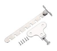 PATIKIL Window Restrictor Latch 35mm x 166mm, Small Hole Limit Stay Adjustable Casement Stainless Steel Security Lock Safety Locks with 5 Slots for Inward Opening Window