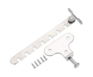 PATIKIL Window Restrictor Latch 35mm x 166mm, Small Hole Limit Stay Adjustable Casement Stainless Steel Security Lock Safety Locks with 5 Slots for Inward Opening Window