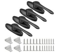 PATIKIL Window Sash Locks 3.9 x 1.1", 1Pcs Sliding Cam Action Sash Locks and Keeper Replacement for Bedrooms Bathrooms Vertical and Horizontal Sliding Windows, Black