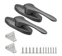 PATIKIL Window Sash Locks 3.9 x 1.1", 2Pcs Sliding Cam Action Sash Locks and Keeper Replacement for Bedrooms Bathrooms Vertical and Horizontal Sliding Windows, Gray