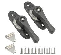 PATIKIL Window Sash Locks 3 x 0.9", 2Pcs Sliding Cam Action Sash Locks and Keeper Replacement for Bedrooms Bathrooms Vertical and Horizontal Sliding Windows, Gray
