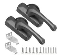 PATIKIL Window Sash Locks 3 x 1", 2Pcs Sliding Cam Action Sash Locks and Keeper Replacement for Bedrooms Bathrooms Vertical and Horizontal Sliding Windows, Gray