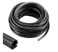 PATIKIL Window Weather Stripping Door Seal, 2 Pack 5/16" Wide Bulb Bubble TPE Weatherstrip Seal for 1/4" Slot Door Frame Window (10 M/33 Ft, Black)
