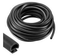 PATIKIL Window Weather Stripping Door Seal, 2 Pack 5/16" Wide Bulb Bubble TPE Weatherstrip Seal for 3/16" Slot Door Frame Window (10 M/33 Ft, Black)
