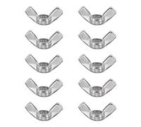 PATIKIL Wing Nuts, 10 Pcs 1/4"-20 304 Stainless Steel Butterfly Wing-Nut Fasteners Parts for Repair Install House Furniture Boat, Silver