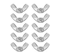PATIKIL Wing Nuts, 10 Pcs 10#-24 304 Stainless Steel Butterfly Wing-Nut Fasteners Parts for Repair Install House Furniture Boat, Silver