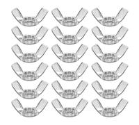 PATIKIL Wing Nuts, 20 Pcs M10 x 1.5 Stainless Steel Butterfly Wing-Nut Fasteners Parts Metric Thread for Repair Install House Furniture Boat, Silver