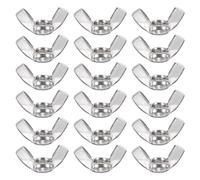 PATIKIL Wing Nuts, 20 Pcs M8 x 1.25 Stainless Steel Butterfly Wing-Nut Fasteners Parts Metric Thread for Repair Install House Furniture Boat, Silver