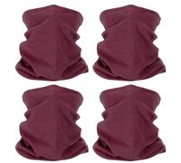 PATIKIL Winter Neck Warmer, 4 Pack Windproof Neck Gaiter Cold Weather Scarf Face Covering Ski Gaiter for Men Women, Wine Red