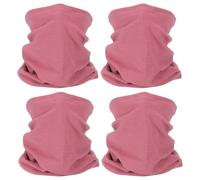 PATIKIL Winter Neck Warmer, 4 Pack Windproof Neck Gaiter Cold Weather Scarf Face Covering Ski Gaiter for Men Women, Rose Red