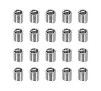 PATIKIL Wire Thread Inserts M8x1.25 Metric 2D 16mm, 20Pcs 304 Stainless Steel Helical Coiled Wire Screw Threaded Sleeve Sheath for Mechanical Equipment Automotive Repairs