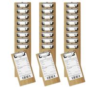 PATIKIL Wood Check Presenters Guest Check Book Waitress Server Note Pads for Cafes Restaurant, 8" x 4" (Light Brown), 30Pcs