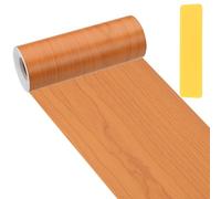 PATIKIL Wood Grain Repair Tape 15cm x 33ft, Self Adhesive Realistic Textured Repair Patch Peel and Stick Wood Tape with Scraper for Floor Door Window Furniture Table Red Cherry