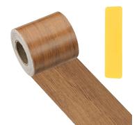 PATIKIL Wood Grain Repair Tape 5cm x 33ft, Self Adhesive Realistic Textured Repair Patch Peel and Stick Tape with Scraper for Floor Door Window Furniture Table Dark Brown Wood
