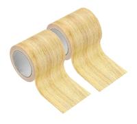 PATIKIL Wood Grain Tape 5.7cm x 4.57m, 2pcs Self-Adhesive Wood Texture Repair Tape Realistic Wooden Effect Patch for Furniture Cabinets Floor Walls, Yellow Oak