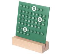 PATIKIL Wood Perpetual Calendar, Desktop Acrylic Calendar Stand Wooden Month Week Date Display for Desk Shop Office Home Decoration, Green