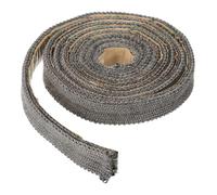 PATIKIL Wood Stove Gasket, 6mm x 25mm x 2m Flat Ceramic Fiber Self Adhesive High-Temperature Resistance Seal Rope for Stoves Fireplace Door, Grey