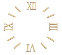 PATIKIL Wooden Clock Numbers Kit, 0.98inch Self Adhesive Clock Numbers Accessories for DIY Digital Clock Number Replacement Parts, Roman Numerals/vertical bars