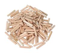 PATIKIL Wooden Dowel Pins 4x25mm Straight Dowel Rods Wood 200 Pcs | Fluted Dowels Rods for Crafts Furniture DIY Hardwood Count