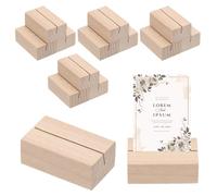 PATIKIL Wooden Table Number Holders Stands 2x1.2x0.8inch, 12 Pcs Photo Picture Place Card Holders for Wedding Ceremony Party Birthday Home Decoration