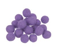 PATIKIL Wool Felt Balls Beads Wool Felting Pom 1cm 10mm Purple for Home Crafts Handcrafts Project DIY Pack of 20