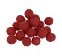 PATIKIL Wool Felt Balls Beads Wool Felting Pom 1cm 10mm Wine Red for Home Crafts Handcrafts Project DIY Pack of 20
