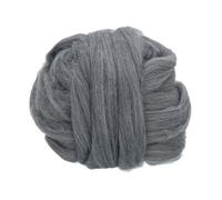 PATIKIL Wool Roving Yarn, 100G/3.53OZ Soft Felting Wool Pure Chunky Roving Yarn Bulk for Needle Felting Knitting Blanket Spinning Weaving DIY Craft, Light Gray