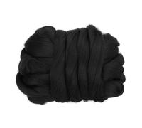 PATIKIL Wool Roving Yarn, 100G/3.53OZ Soft Felting Wool Pure Chunky Roving Yarn Bulk for Needle Felting Knitting Blanket Spinning Weaving DIY Craft, Black