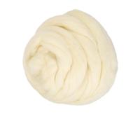 PATIKIL Wool Roving Yarn, 250G/8.8OZ Soft Felting Wool Pure Chunky Roving Yarn Bulk for Needle Felting Knitting Blanket Spinning Weaving DIY Craft, Milk White
