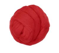 PATIKIL Wool Roving Yarn, 80G/2.82OZ Soft Felting Wool Pure Chunky Roving Yarn Bulk for Needle Felting Knitting Blanket Spinning Weaving DIY Craft, Red