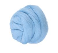 PATIKIL Wool Roving Yarn, 80G/2.82OZ Soft Felting Wool Pure Chunky Roving Yarn Bulk for Needle Felting Knitting Blanket Spinning Weaving DIY Craft, Blue