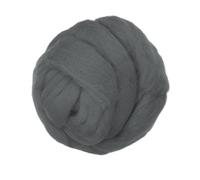 PATIKIL Wool Roving Yarn, 80G/2.82OZ Soft Felting Wool Pure Chunky Roving Yarn Bulk for Needle Felting Knitting Blanket Spinning Weaving DIY Craft, Black Gray