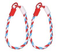 PATIKIL Woven Phone Wrist Strap, 2 Pcs 0.6" ID Nylon Cell Phone Bracelet with Phone Tether Tabs, Colorful Handmade Wristlet Keychain Phone Rope Anti-Loss Phone Charm(White/Red/Blue)